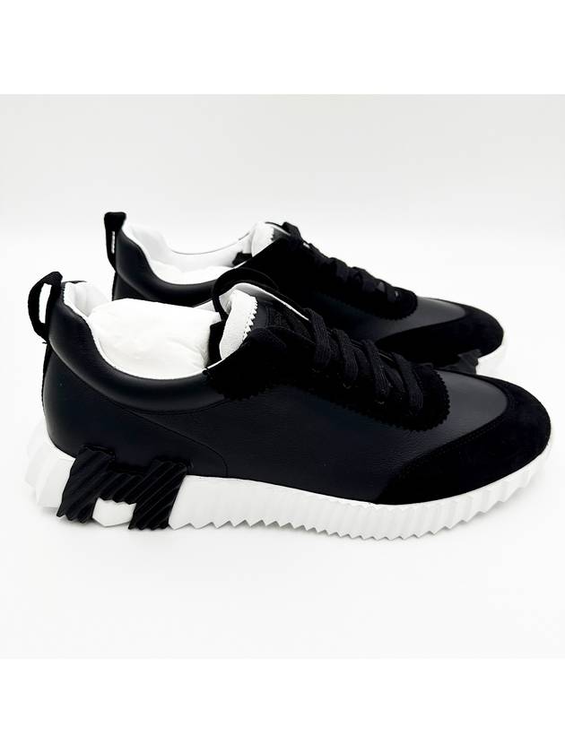 Bouncing Leather Low Top Sneakers Noir - HERMES - BALAAN 6