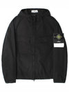 Cotton Twill Stretch Hooded Jacket Black - STONE ISLAND - BALAAN 2