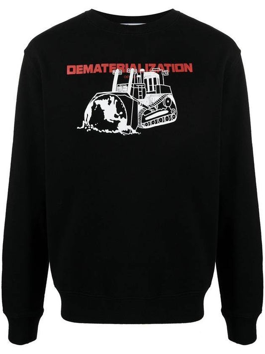 DEMATERIALIZATION logo graphic print sweatshirt black - OFF WHITE - BALAAN.