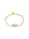 Valentino 4W2J0F84 YCW MH5 J0F84 Garavani V logo crystal bracelet - RED VALENTINO - BALAAN 2