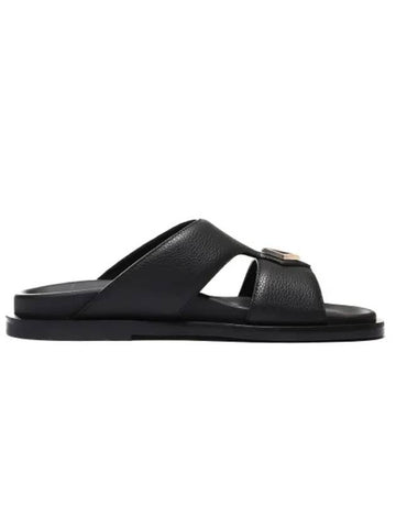 Alias CD Diamond Double Band Sandals Black - DIOR - BALAAN 1