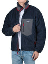 Classic Retro X Fleece Zip-Up Jacket Navy - PATAGONIA - BALAAN 4