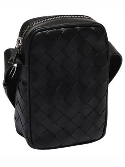 Intrecciato Rectangle Mini Cross Bag Black - BOTTEGA VENETA - BALAAN 2