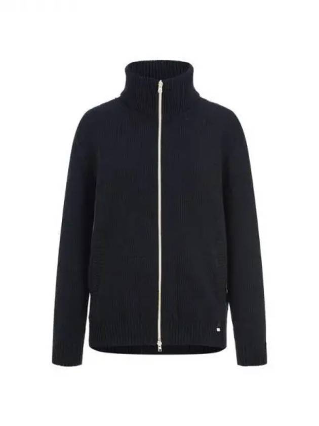 Women s back cable knit zip up jacket black 270697 - HERNO - BALAAN 1