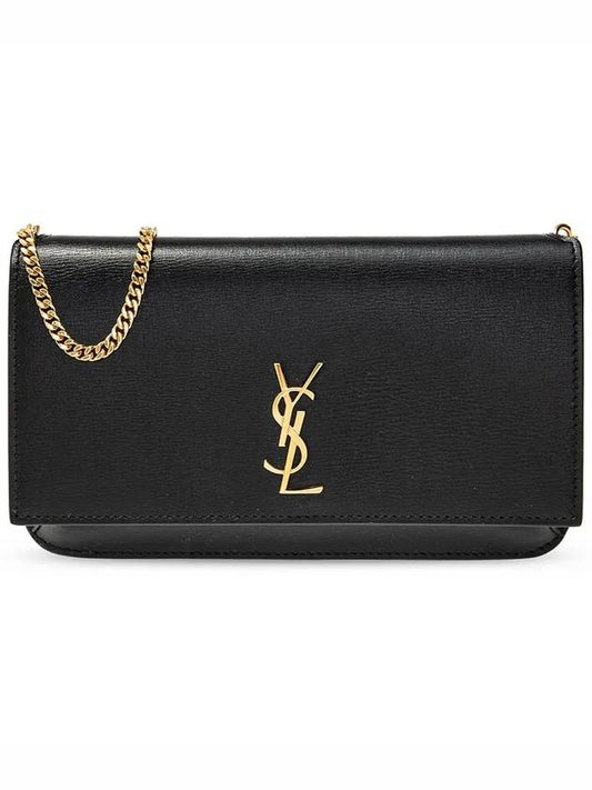 Cassandra Phone Holder Strap Cross Bag Black - SAINT LAURENT - BALAAN 2