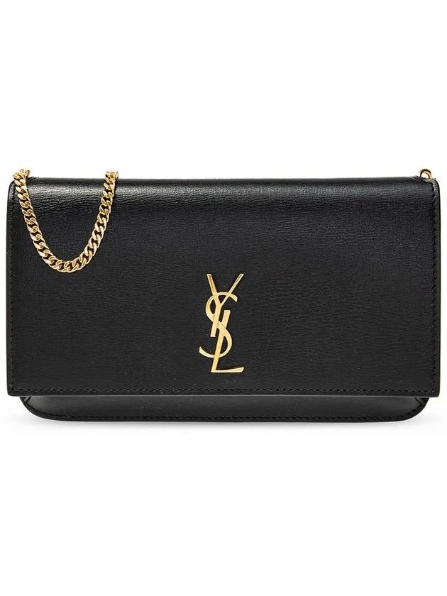 Cassandra Phone Holder Strap Cross Bag Black - SAINT LAURENT - BALAAN 3