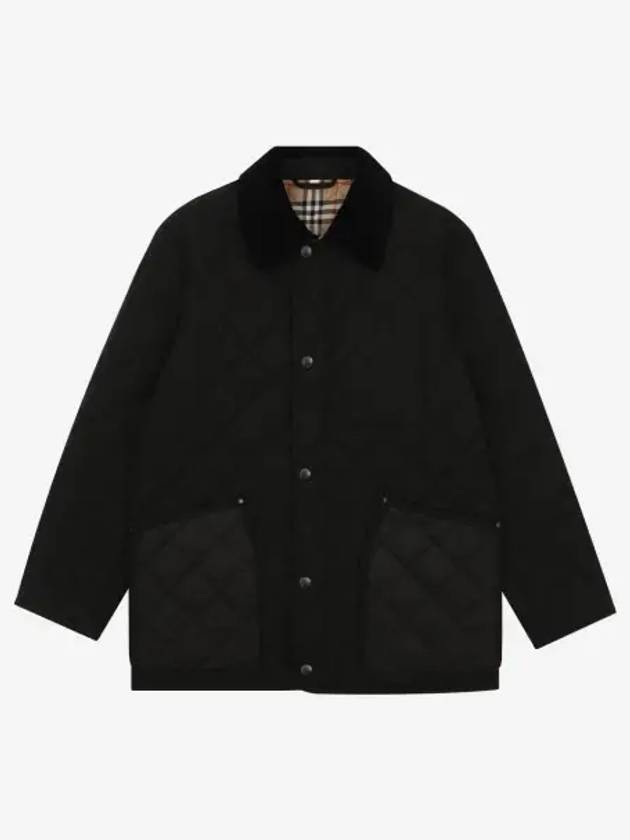 Quilted Thermoregulated Barn Jacket Black - BURBERRY - BALAAN 3