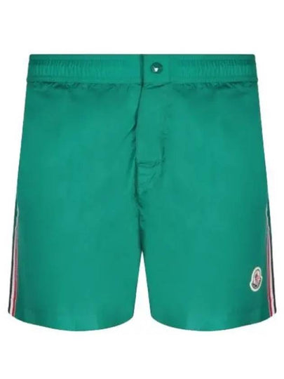 Logo Swim Shorts Emerald Green - MONCLER - BALAAN 2