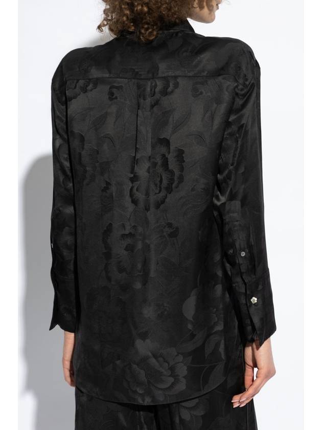 Kenzo Shirt With Floral Pattern, Women's, Black - KENZO - BALAAN 4