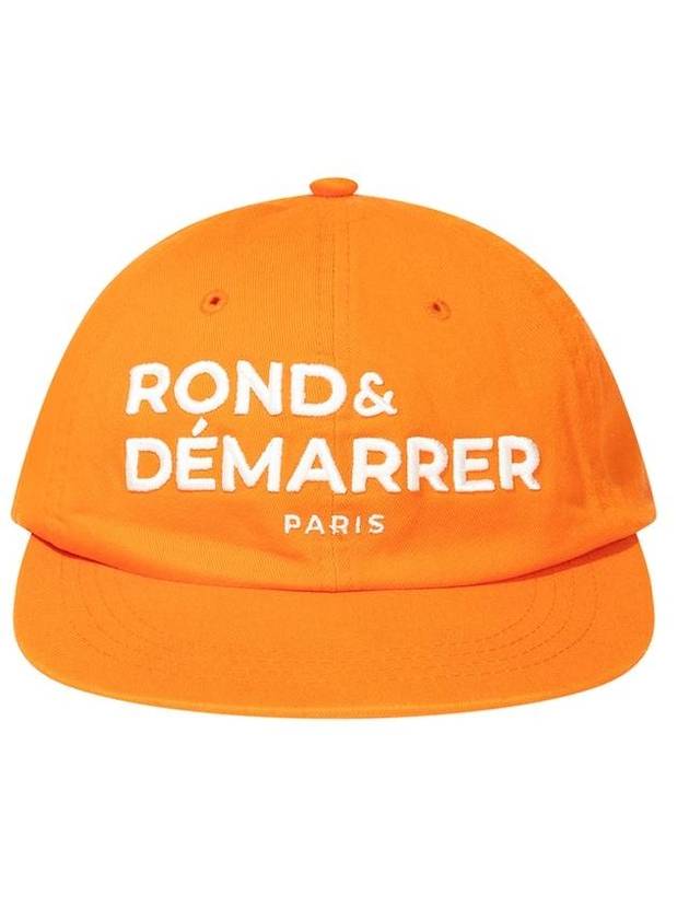 Bold Logo Washed 6 Panel Ball Cap Orange - ROND&DEMARRER - BALAAN 1