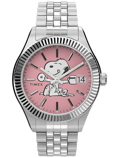 Timex Peanuts  x Waterbury Legacy Quartz Pink Dial Ladies Watch TW2V47400 - TIMEX - BALAAN 1