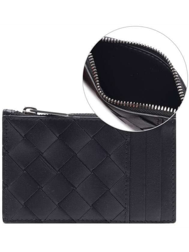 Intrecciato Zipped Card Case Black - BOTTEGA VENETA - BALAAN 3