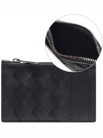 Intrecciato Zipped Card Case Black - BOTTEGA VENETA - BALAAN 2