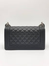 Boy Silver Hardware Medium Lambskin Flap Shoulder Bag Black - CHANEL - BALAAN 4