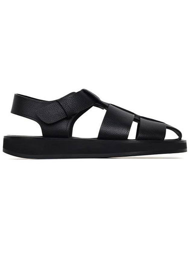 Fisherman Leather Sandals Black - THE ROW - BALAAN 1