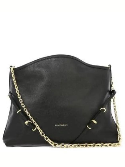 Voyou Chain Leather Shoulder Bag Black - GIVENCHY - BALAAN 2