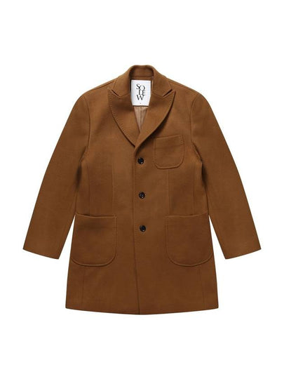 Men's Wool Out Pocket Single Coat Camel - SOLEW - BALAAN 2