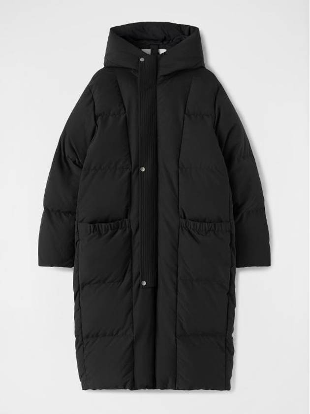 Down Hooded Padding Jacket Black - JIL SANDER - BALAAN 2