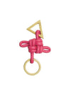 Gold Triangle Knot Key Holder Cranberry - BOTTEGA VENETA - BALAAN.