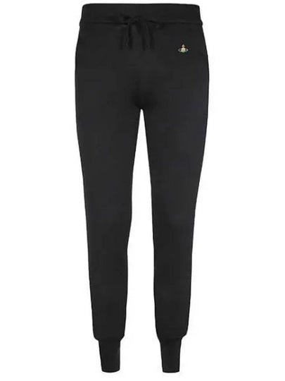 Embroidered Logo Knit Track Pants Black - VIVIENNE WESTWOOD - BALAAN 2