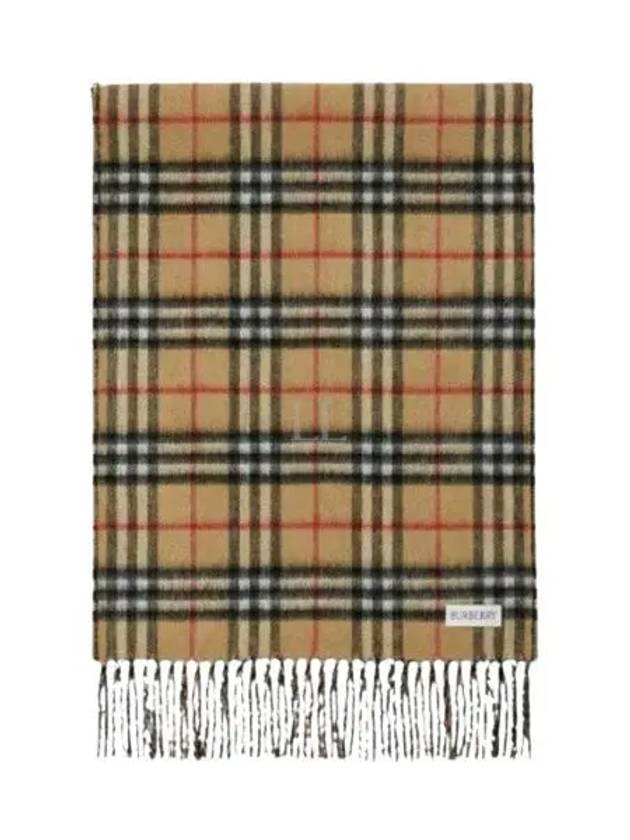 Check Cashmere Scarf Black - BURBERRY - BALAAN 2