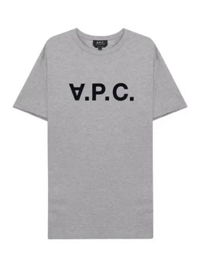 Black VPC Logo Short Sleeve T-Shirt Light Grey - A.P.C. - BALAAN 2