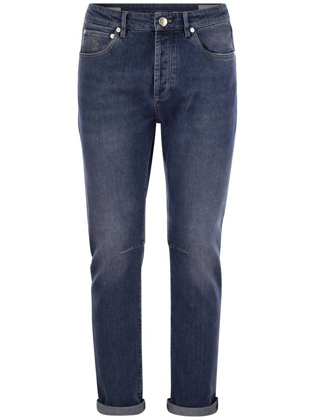 Five-pocket leisure fit trousers in lightweight denim - BRUNELLO CUCINELLI - BALAAN 1