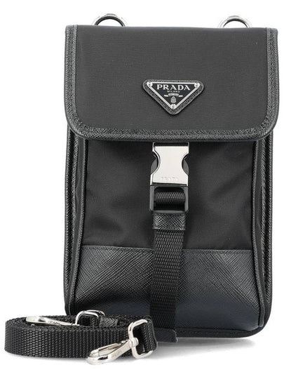 Re-Nylon Saffiano Leather Mini Bag Black - PRADA - BALAAN 2