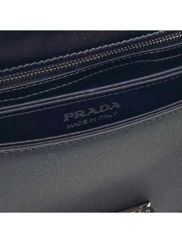 emblem buckle nylon cross bag black - PRADA - 11