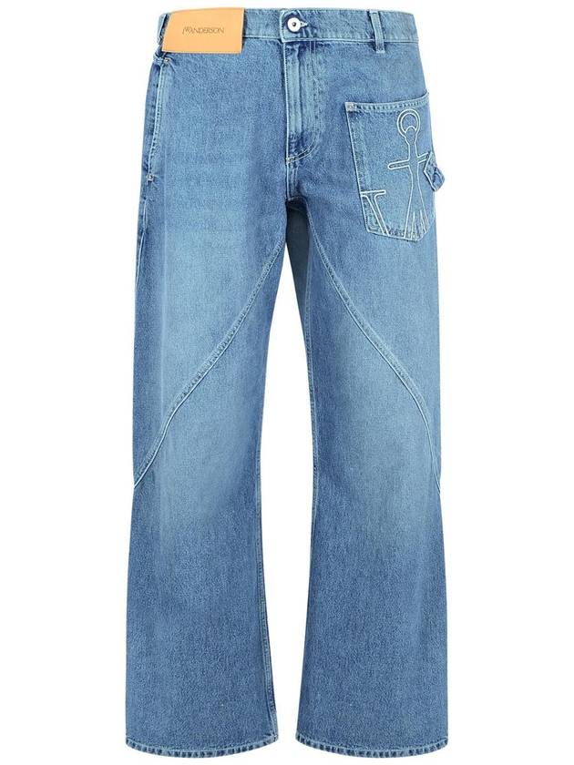 JW Anderson 'Twisted' Blue Denim Jeans - JW ANDERSON - BALAAN 1