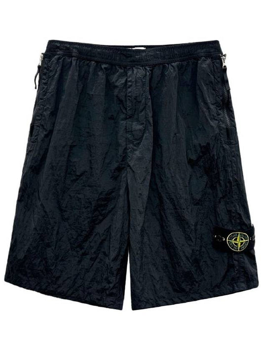 Nylon Metal in Econyl Regenerated Nylon Bermuda Shorts Black - STONE ISLAND - BALAAN 2