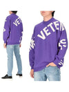 Diagonal Logo Wool Knit Top Purple - VETEMENTS - BALAAN 2