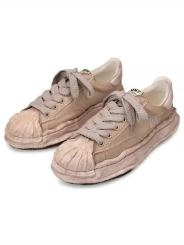 24 A12FW719 BROWN BLAKEY OG sole canvas low top sneakers - MIHARA YASUHIRO - BALAAN 1