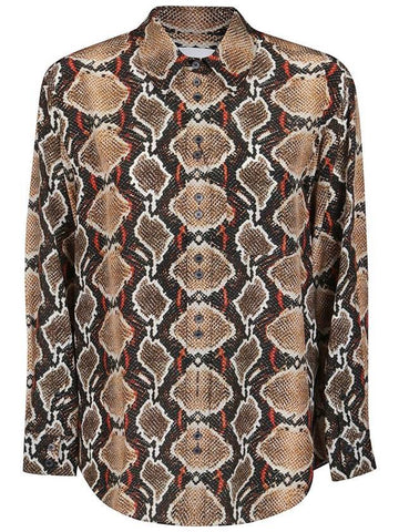 Python Skin Print Button Shirt - BURBERRY - BALAAN 1