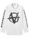 Logo Cotton Long-Sleeve Shirt White - VETEMENTS - BALAAN 2