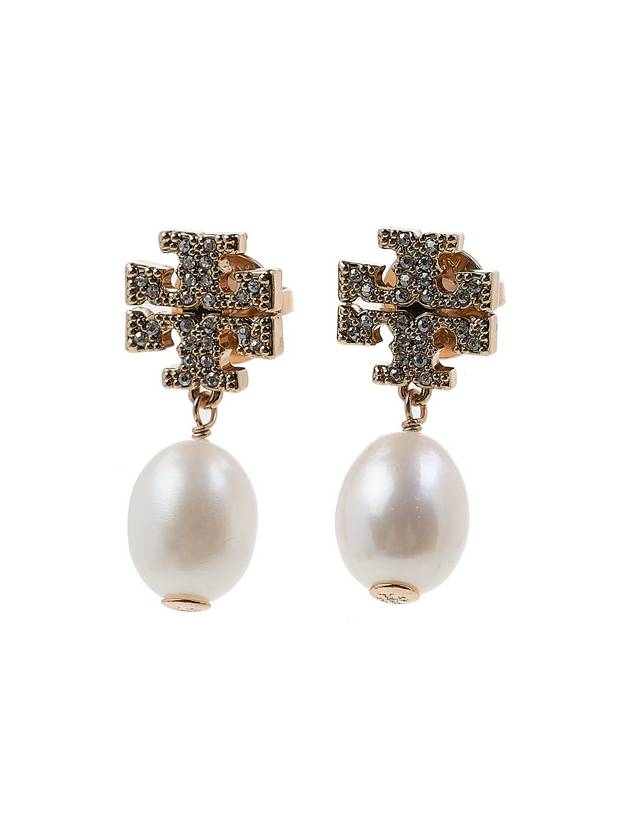 Kira Pave Pearl Drop Earrings Gold - TORY BURCH - BALAAN 3