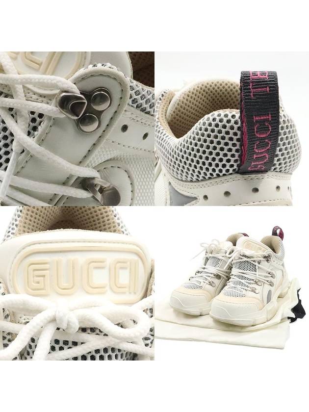 Women s Gucci 543162 Ivory Leather Flash Track Ugly Sneakers 35 gt Gangbuk used luxury goods - GUCCI - BALAAN 8