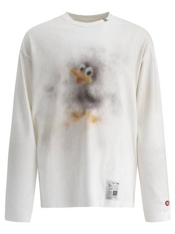 Duck Printed Long Sleeve T-Shirt White - MAISON MIHARA YASUHIRO - BALAAN 1