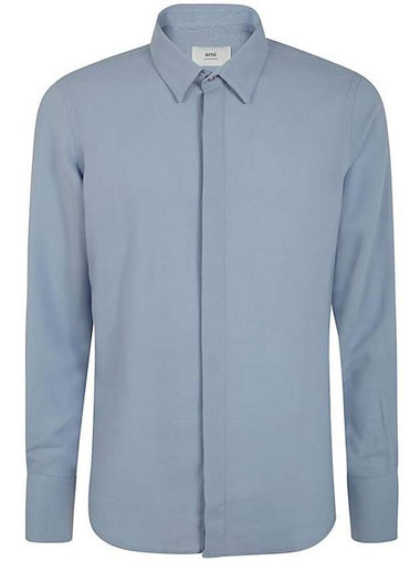 De Coeur Classic Fit Long Sleeve Shirt Cashmere Blue - AMI - BALAAN 1