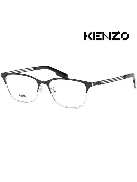 Glasses Frame KZ50002U 001 Black Silver - KENZO - BALAAN 1