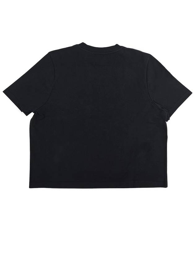 Paris Embroidered Logo Boxy Short Sleeve T-Shirt Black - MAISON KITSUNE - BALAAN 3