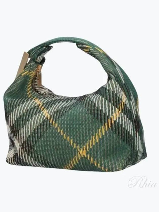 Peg Medium Check Pattern Duffel Bag Green - BURBERRY - BALAAN 2