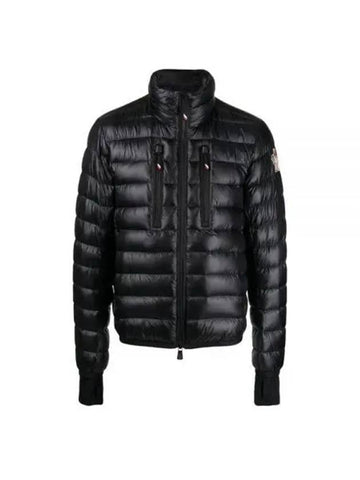 HERS Grenoble logo patch mock neck lightweight padded glossy black men's jacket 197027 - MONCLER - BALAAN 1