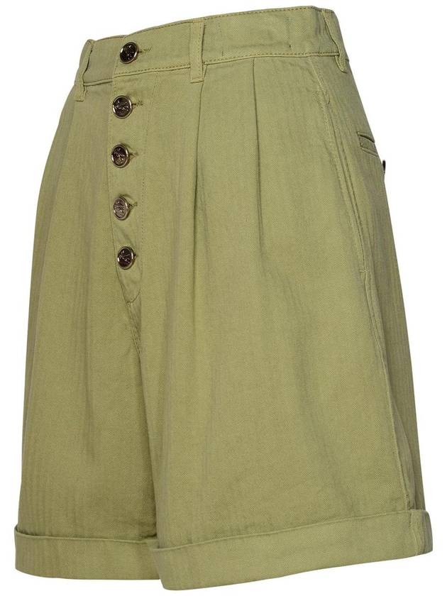 Etro Green Cotton Shorts - ETRO - BALAAN 2