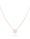 Lucky Spring Pendant Plum Blossom Necklace Rose Gold White - VANCLEEFARPELS - BALAAN 4