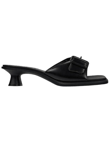 Dina Leather Heel Slippers Black - CAMPER - BALAAN 1