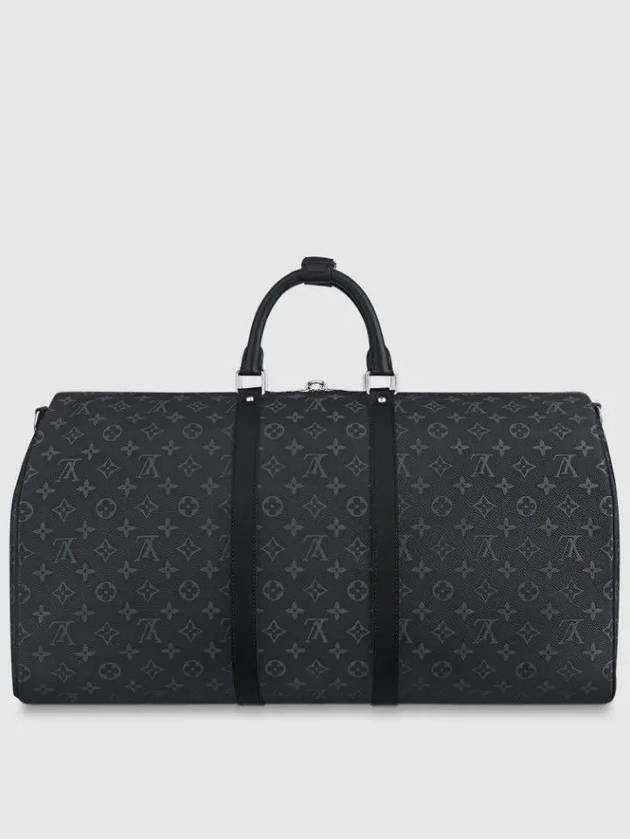 Keepall 55 Bandouliere Monogram Eclipse Duffel Bag Black - LOUIS VUITTON - BALAAN 6