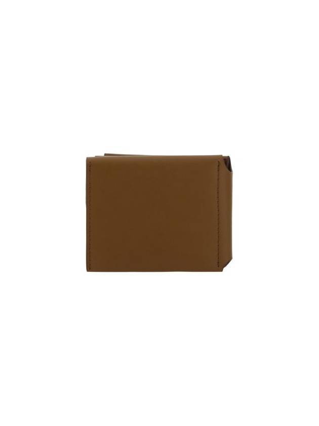 Tri-Fold Logo 3-Fold Card Wallet Camel Brown - ACNE STUDIOS - BALAAN 3