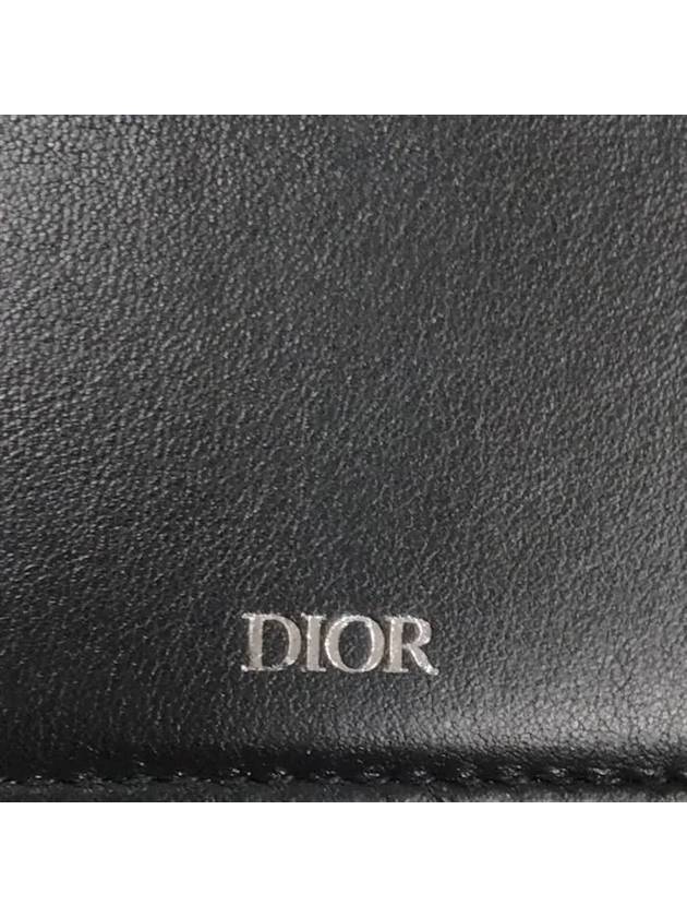 Compact Wallet Beige & Black  Oblique Jacquard - DIOR - BALAAN 9