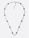 CD DIAMOND Slim Chain Link Necklace Silver Finish Brass - DIOR - BALAAN 1